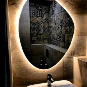 Amoeba led mirror with outer cove light