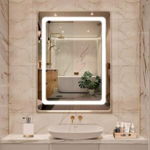 Rectangular shaped led mirror with inner illuminated light(single line design)