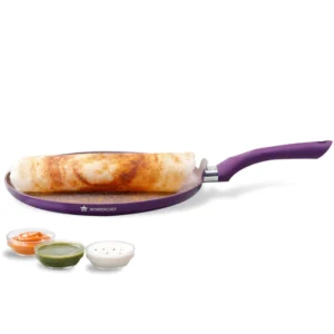 Royal Velvet Non-stick 28cm Dosa Tawa I Induction Ready | Soft-touch handles |Non – Toxic I Virgin Aluminium| 3 mm thick