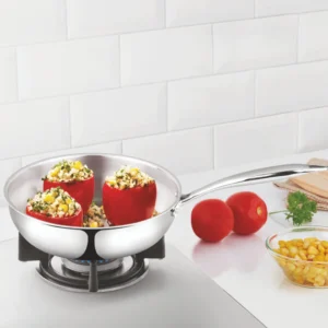 Borosil Cookfresh Triply Frying Pan | Steel Handle